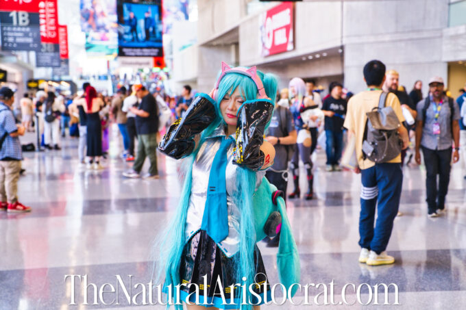 'Hatsune Miku' Cosplayer Emily Jade at Anime NYC 2024. Photo Credit: © 2024 Nir Regev / TheNaturalAristocrat.com