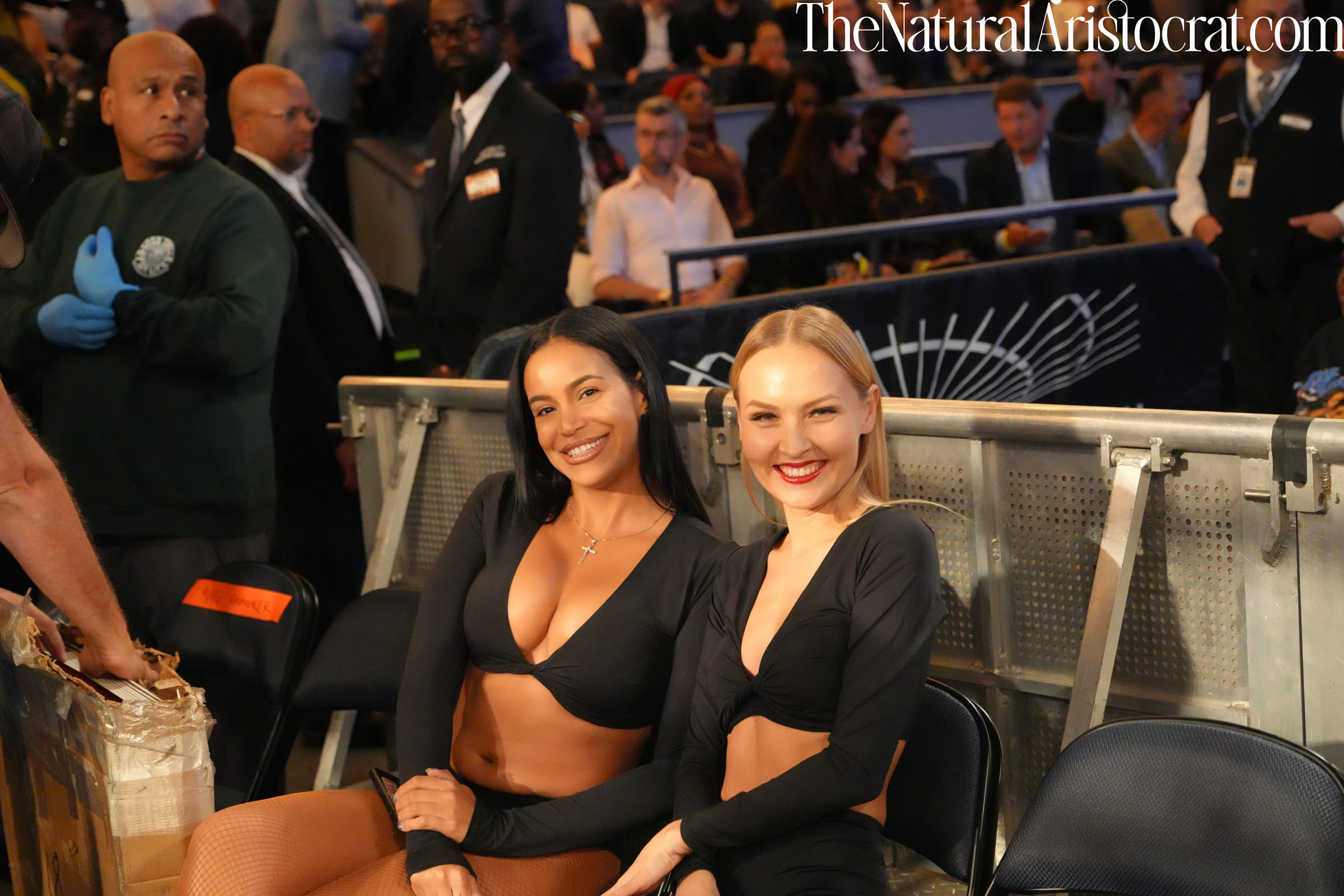Boxing ring girl Stefaniya Makarova at the Theater at MSG