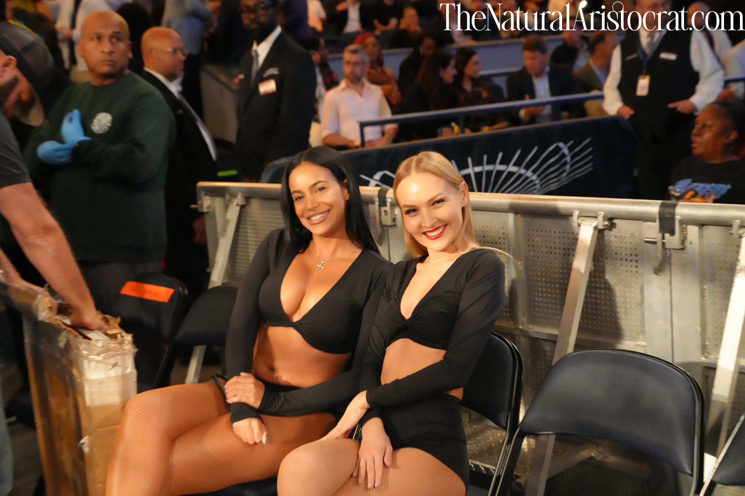 Boxing ring girl Stefaniya Makarova at the Theater at MSG