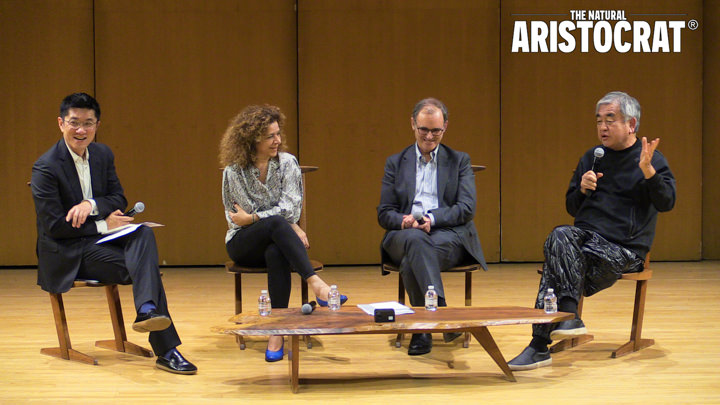 (From L-R) Moderator Seng Kuan, Photographer Erieta Attali, Professor Barry Bergdoll, Japanese architect Kengo Kuma. Photo Credit: © 2024 Nir Regev - The Natural Aristocrat®