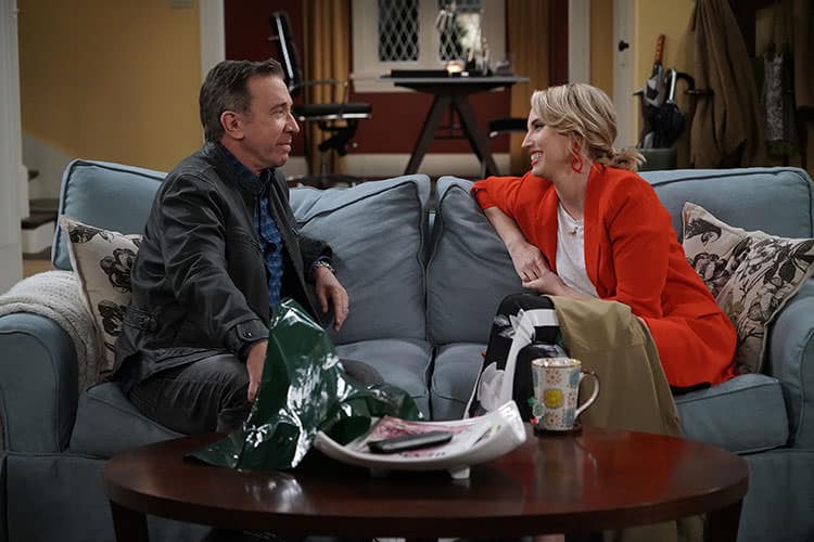 LAST MAN STANDING: 150'th Episode: L-R: Tim Allen and Molly McCook in the “Yass Queen” episode of LAST MAN STANDING airing Friday, April 19 (8:00-8:30 PM ET/PT) on FOX. ©2019 Fox Media LLC Cr: Michael Becker/FOX.