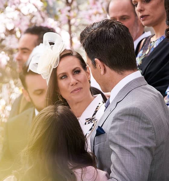 Younger Season 6 Episode 7 "Friends with Benefits" - Pictured from left to right: Miriam Shor as Diana Trout and Chris Tardio as Enzo - Photo Credit: TV Land