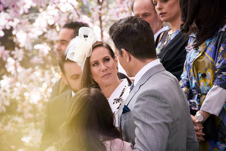 Younger Season 6 Episode 7 "Friends with Benefits" - Pictured from left to right: Miriam Shor as Diana Trout and Chris Tardio as Enzo - Photo Credit: TV Land