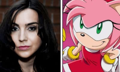 Anime NYC 2019 Interview - Pictured: Lisa Ortiz on left, Sonic X's Amy Rose on right - Photo and Art Credit: Lisa Ortiz / Sega