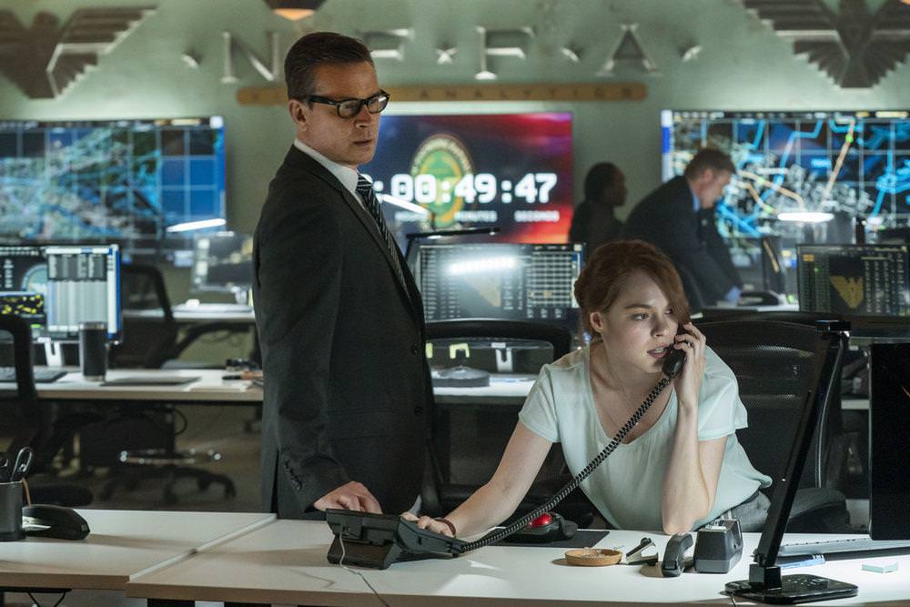 THE PURGE -- "Should I Stay Or Should I Go" Episode 207 -- Pictured: (l-r) Connor Trinneer as Curtis, Charlotte Schweiger as Vivian Ross -- (Photo by: Alfonso Bresciani/USA Network)