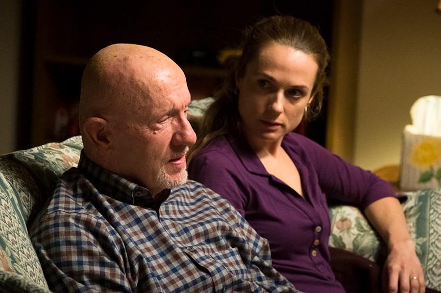 Stacey Ehrmantraut and Mike Ehrmantraut - Jonathan Banks as Mike Ehrmantraut, Kerry Condon as Stacey Ehrmantraut – Better Call Saul _ Season 4, Episode 4 – Photo Credit: Nicole Wilder/AMC/Sony Pictures Television