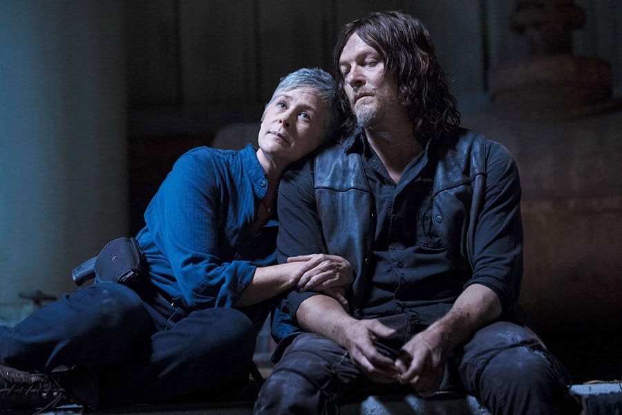 Carol and Daryl (Caryl) - Pictured: Melissa McBride as Carol Peletier and Norman Reedus as Daryl Dixon on The Walking Dead - Photo Credit: Jackson Lee Davis / AMC