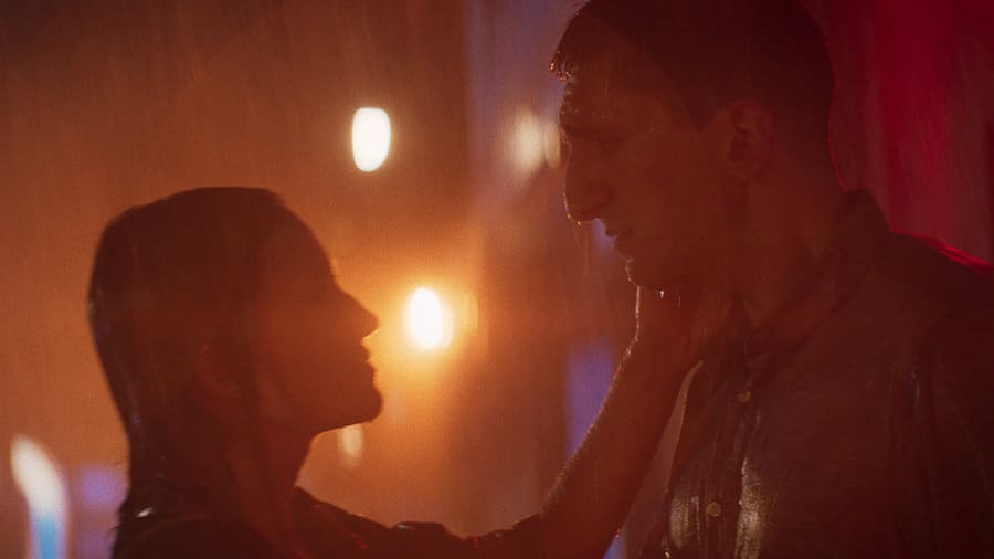 Ellen Toland as Emma Taylor, Aaron Fisher as Ben Glass in film, Inside the Rain - Photo Credit: Art 13