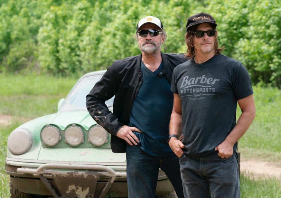 Ride with Norman Reedus - Season 4 Premiere - Georgia with Rooker - Pictured from left to right (L-R): Michael Rooker and Norman Reedus in Episode 1. - Photo Credit: Jace Downs/AMC