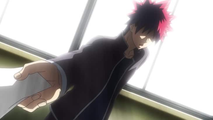 Food Wars! Season 3 Episode 7 (The Third Plate) - "The Academy Falls" -Pictured:  Sōma Yukihira challenges Etsuya Eizan to Food War - Art Credit: Sentai Filmworks via VRV's HIDIVE Channel