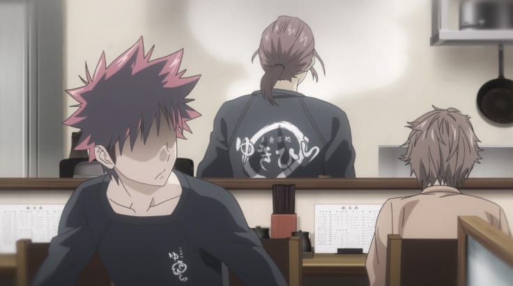 Soma reflects about not truly knowing his father Joichiro Yukihira in Food Wars! 'The First Plate' English Dub - Season 1 Episode 1 - "The Vast Wasteland" - Screenshot Photo Credit: Sentai Filmworks via VRV Premium's HIDIVE Channel