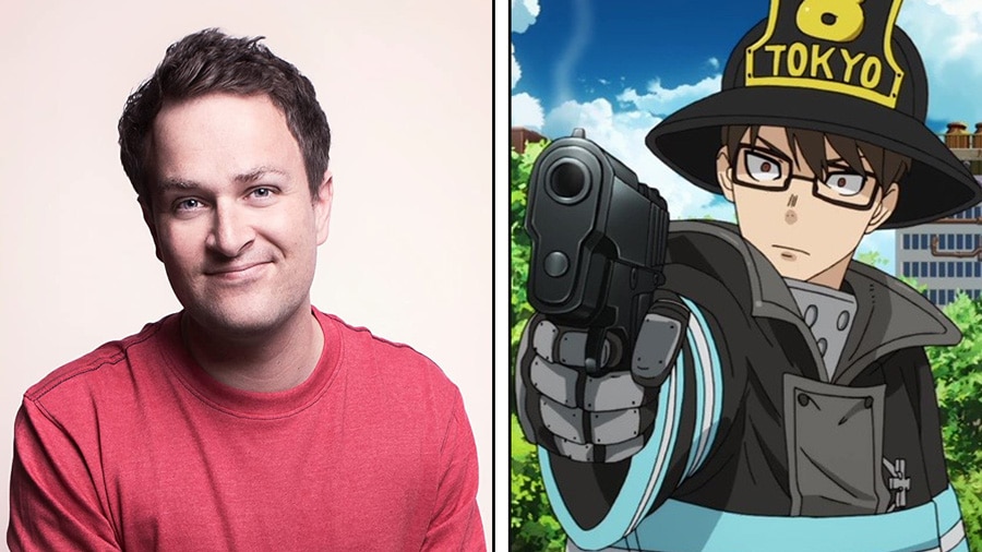 Christopher Wehkamp (left) Takehisa Hinawa (right) from Fire Force - Photo Credit: Christopher Wehkamp / Funimation