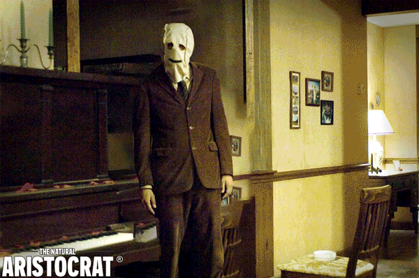 The Strangers Artwork by Nir Regev / The Natural Aristocrat® based on Photo Still by Universal Studios / Universal Pictures -  Kip Weeks as Man in Mask in The Strangers
