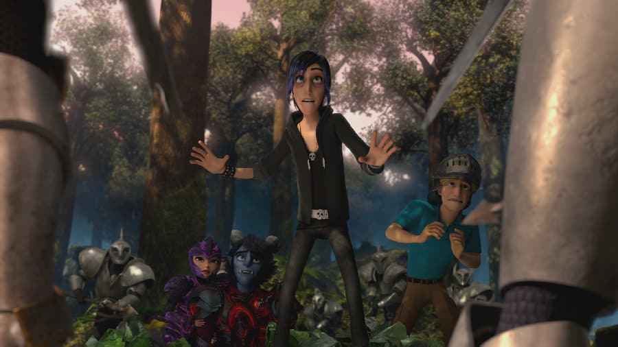 Claire, Jim, Douxie, and Steve in Wizards: Tales of Arcadia - Photo Credit: Netflix / Dreamworks