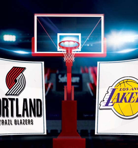 NBA Live Stream: How to watch Portland Trail Blazers vs Los Angeles Lakers Playoffs Game 3 Online - Team Logos Credit: NBA
