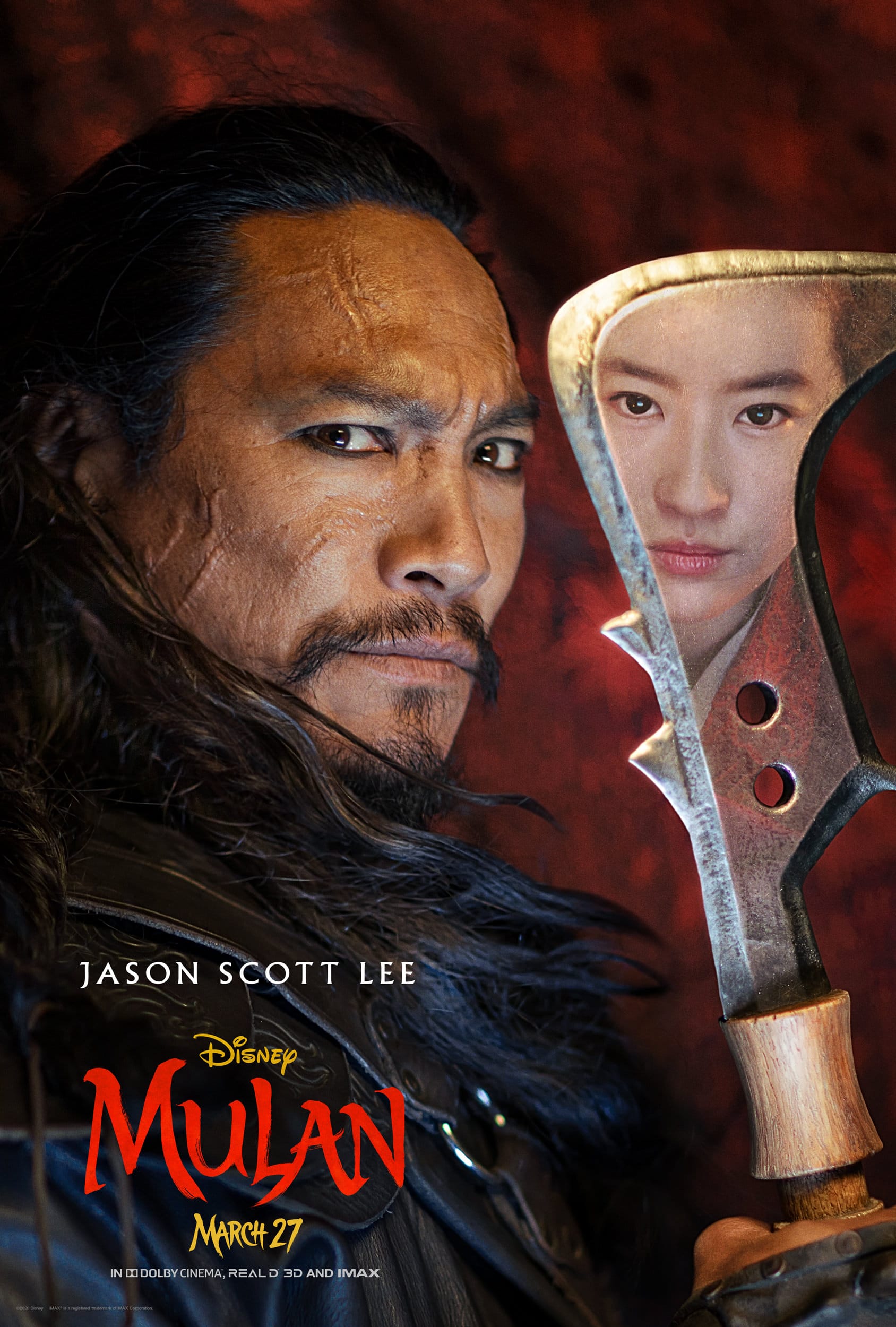 Jason Scott Lee as Böri Khan in Mulan - Poster provided by Disney