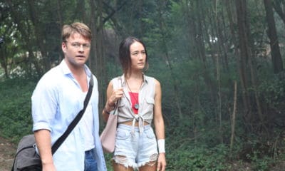 (L-R) Luke Hemsworth as Neil and Maggie Q as Christine in the horror / thriller, “DEATH OF ME,” a Saban Films release. Photo Courtesy of Saban Films.
