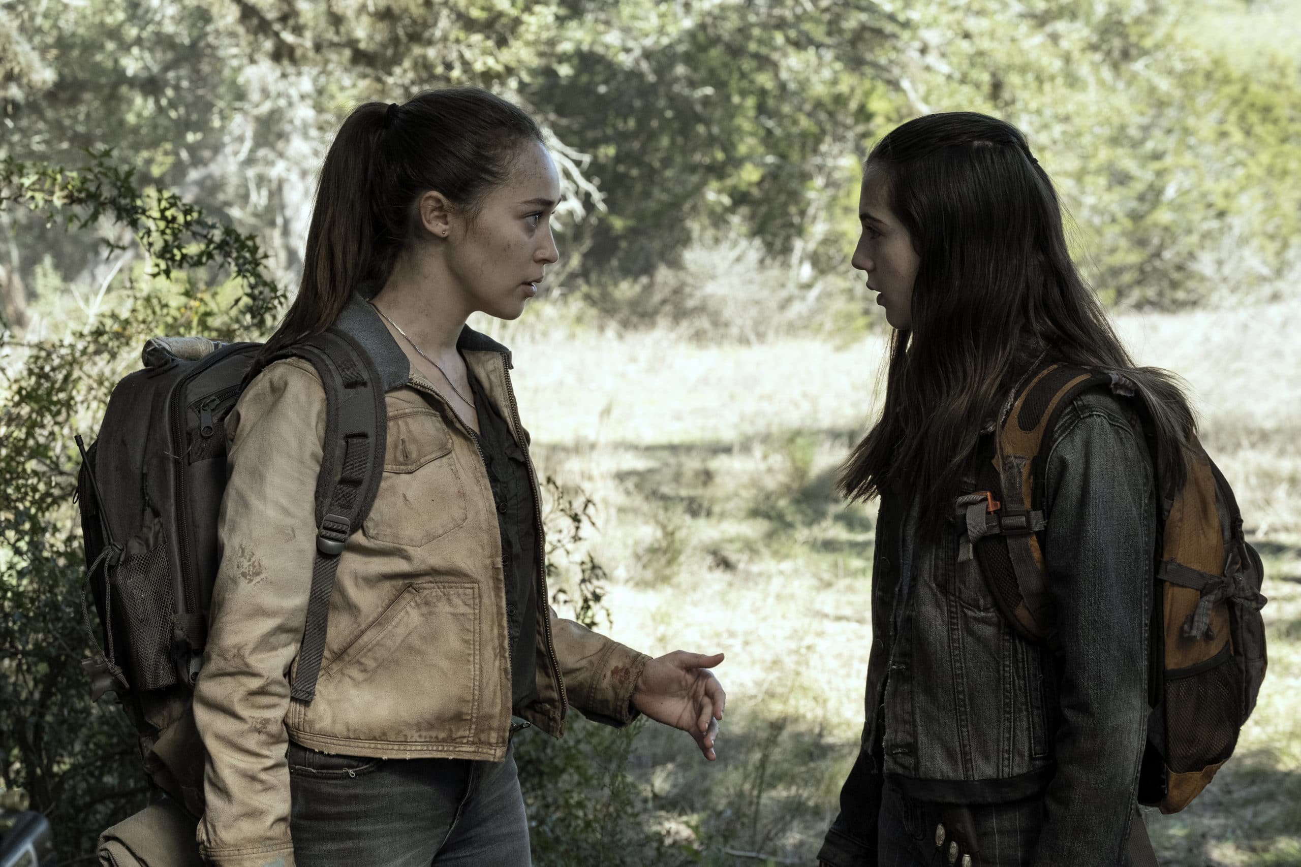 Alexa Nisenson as Charlie, Alycia Debnam-Carey as Alicia Clark - Fear the Walking Dead _ Season 6 - Photo Credit: Ryan Green/AMC