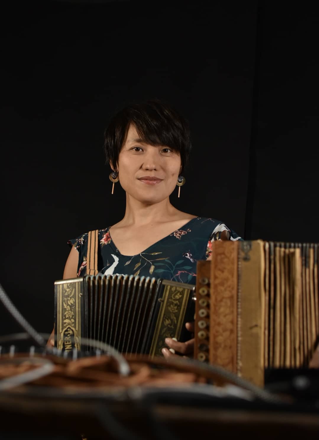 Reiko Yamada performing 'Sound Installation on Silent Movies' - Photo Courtesy of Japan Society / Reiko Yamada
