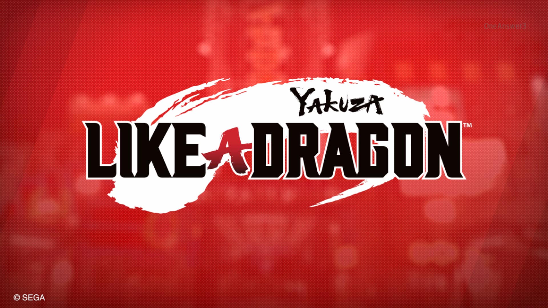 Yakuza: Like A Dragon - Opening Screen on Xbox One