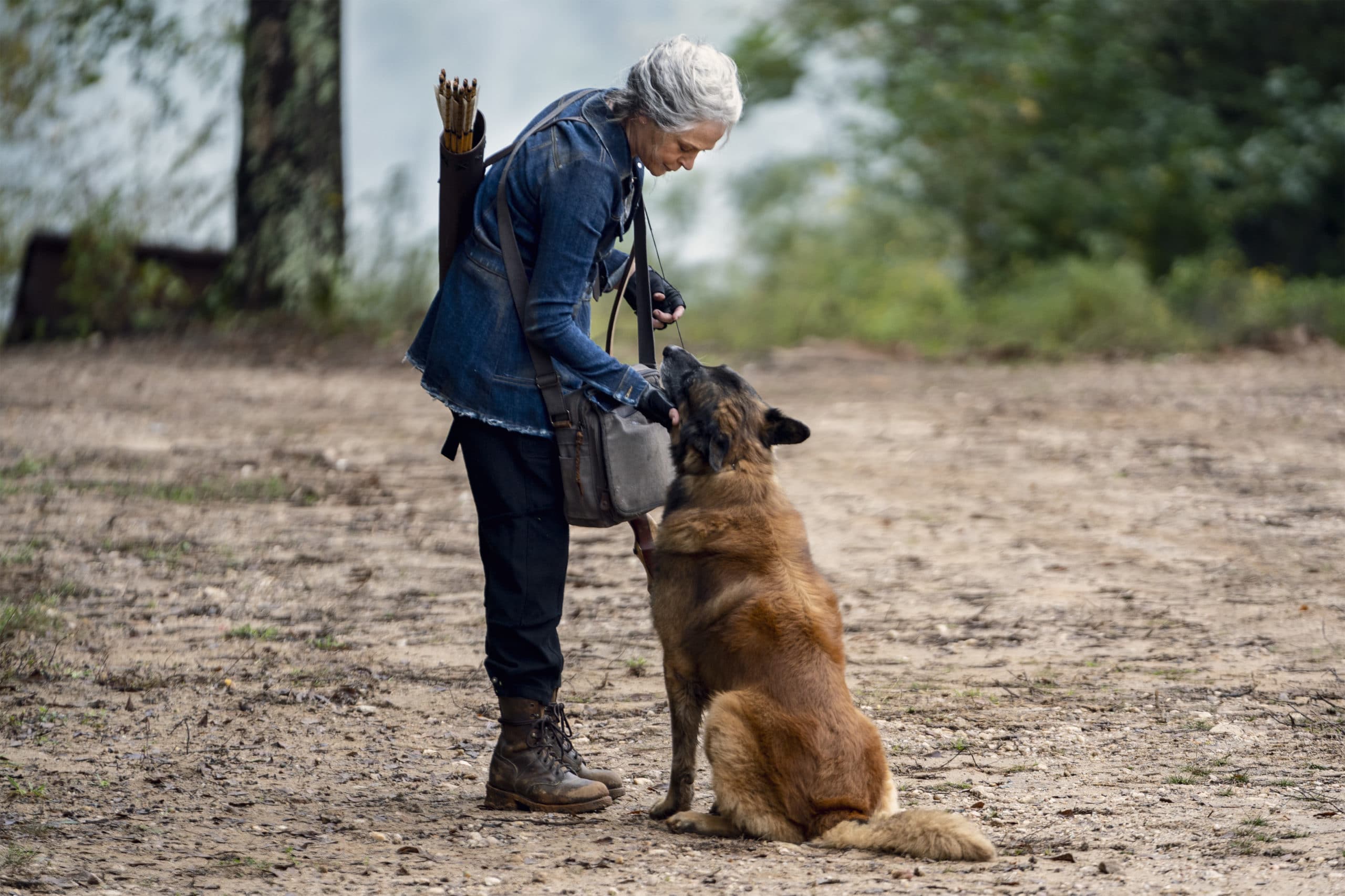 Melissa McBride as Carol Peletier, Dog - The Walking Dead _ Season 10, episode 18 - Photo Credit: Eli Ade/AMC