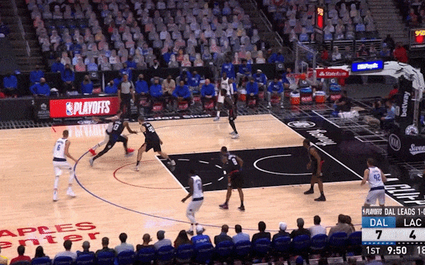 Luka's difficult shot vs George
