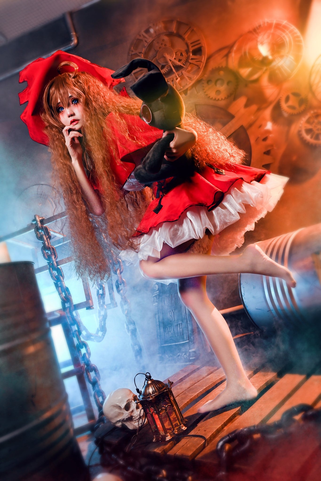 Model Neneko as Little Red Riding Hood in Shadow of Nyog Cosplay - Photo Credit: Neneko