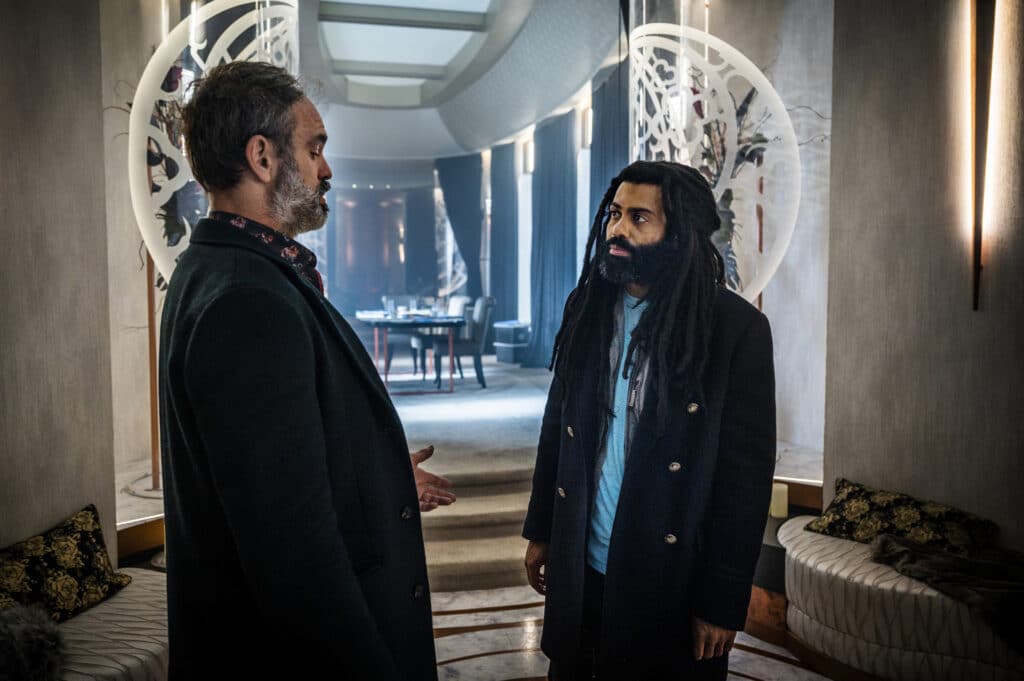 Snowpiercer 304 - Steven Ogg and Daveed Diggs. Photograph by ROBERT FALCONER