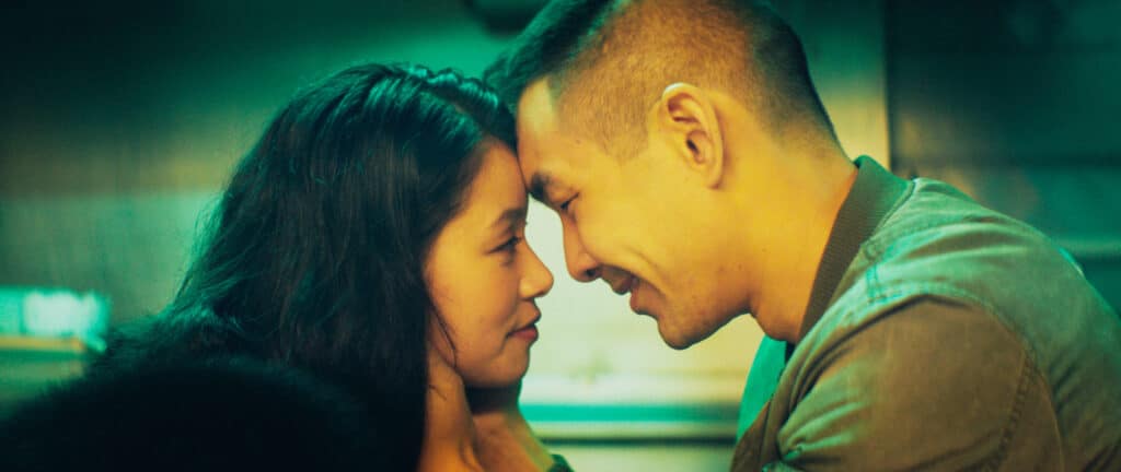 Celia Au as Nina Wong and Roger Yeh as Ian Tam in film 'In A New York Minute'. Photo Still provided by Gravitas Ventures