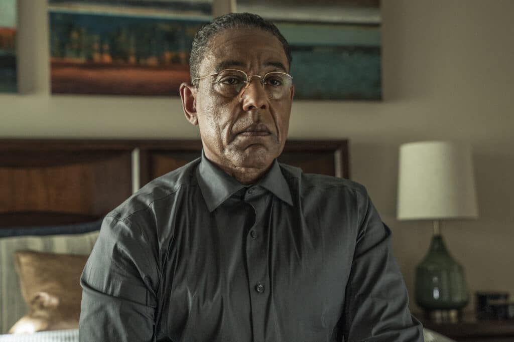 Giancarlo Esposito as Gus Fring - Better Call Saul _ Season 6, Episode 4 - Photo Credit: Greg Lewis/AMC/Sony Pictures Television