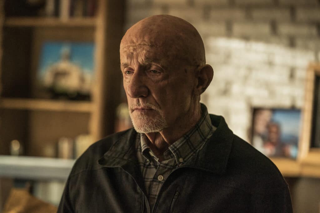 Jonathan Banks as Mike Ehrmantraut - Better Call Saul _ Season 6, Episode 4 - Photo Credit: Greg Lewis/AMC/Sony Pictures Television