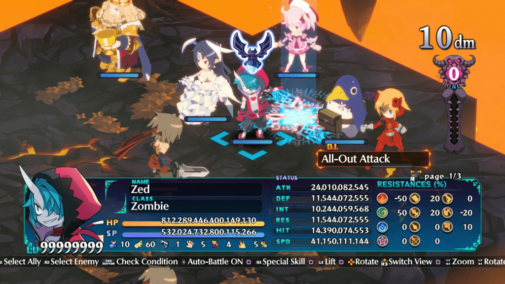 Disgaea 6 Complete - System Battle Map. Screenshot provided by NIS America