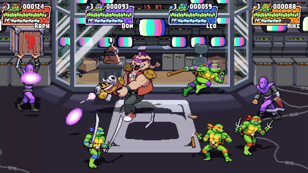 Teenage Mutant Ninja Turtles: Shredder's Revenge First Level Boss - Bebop - Art Credit: Tribute Games / Dotemu