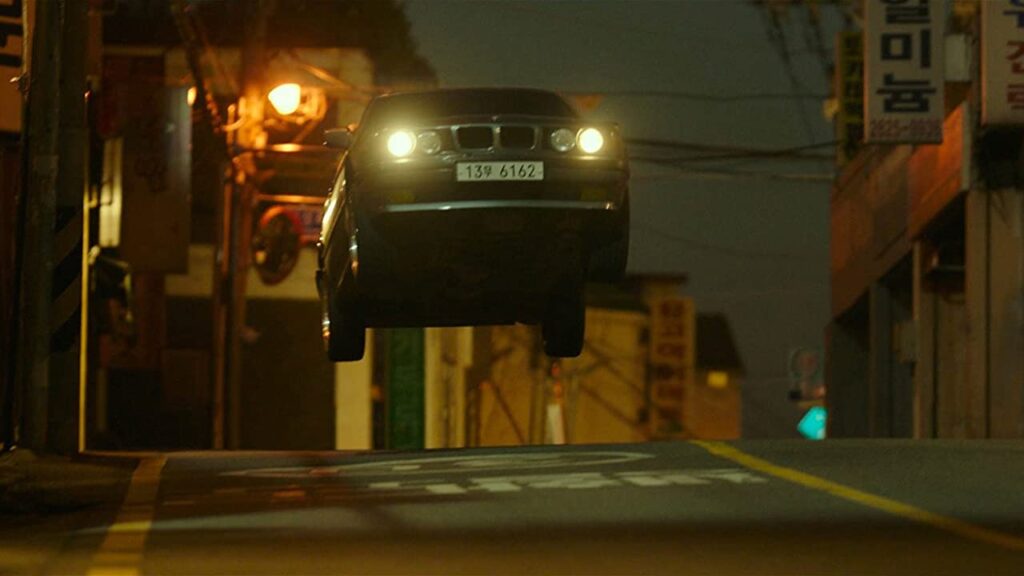 Special Delivery Film. So-dam Park drives getaway car as Eun-ha. Photo Credit: M Pictures Co., Ltd