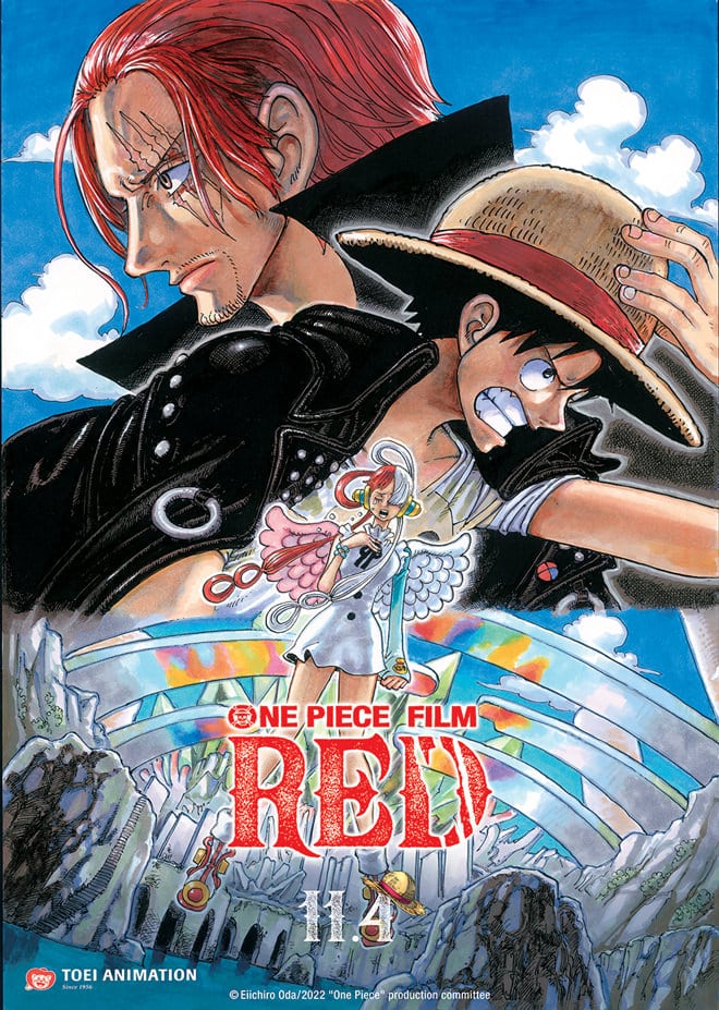 One Piece Film Red Poster - North America. Photo Credit: © Eiichiro Oda / 2022 "One Piece" production committee 