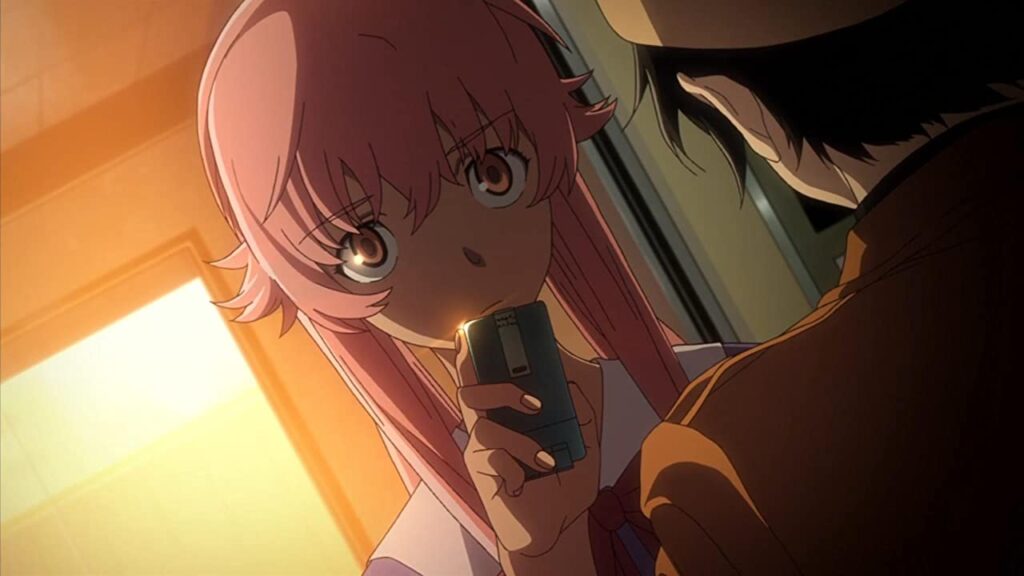 Yuno Gasai and 'Yuki' Yukiteru Amano in The Future Diary. Photo Credit: © Sakae Esuno / Kadokawa Pictures Inc. / Asread