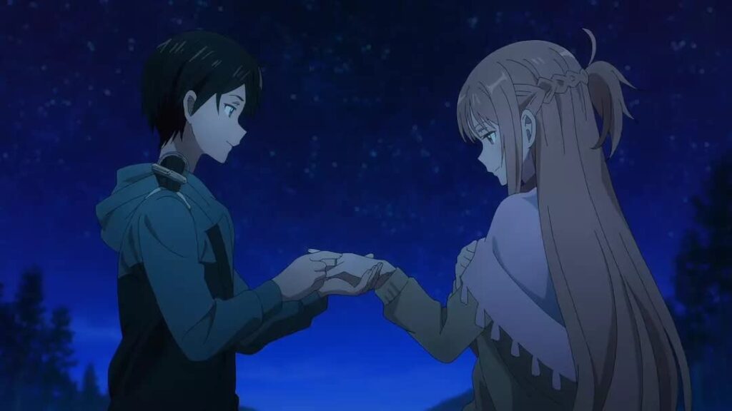 Sword Art Online: The Movie - Ordinal Scale - Kirito and Asuna Yuuki. Photo Credit:©2016 REKI KAWAHARA/PUBLISHED BY KADOKAWA CORPORATION ASCII MEDIA WORKS/SAO MOVIE Project