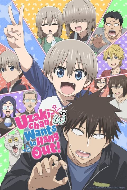 Hana Uzaki and Shinichi Sakurai in Uzaki-chan Wants to Hang Out! Anime Poster. Photo Credit: ©2022 Take/KADOKAWA/Uzaki-chan 2 Production Committee