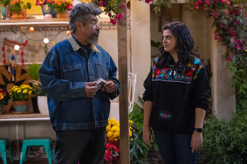 LOPEZ VS LOPEZ -- "Lopez vs Neighbors" Episode 111 -- Pictured: (l-r) George Lopez as George, Mayan Lopez as Mayan -- (Photo by: Nicole Weingart/NBC)