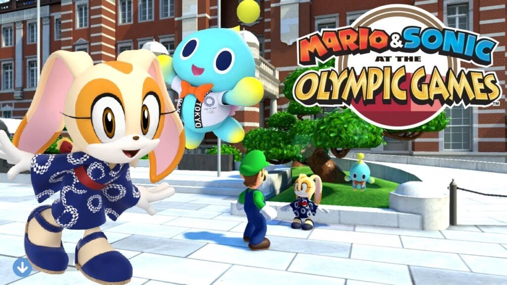 Cream the Rabbit and Cheese Chao in Mario & Sonic at the Olympic Games
