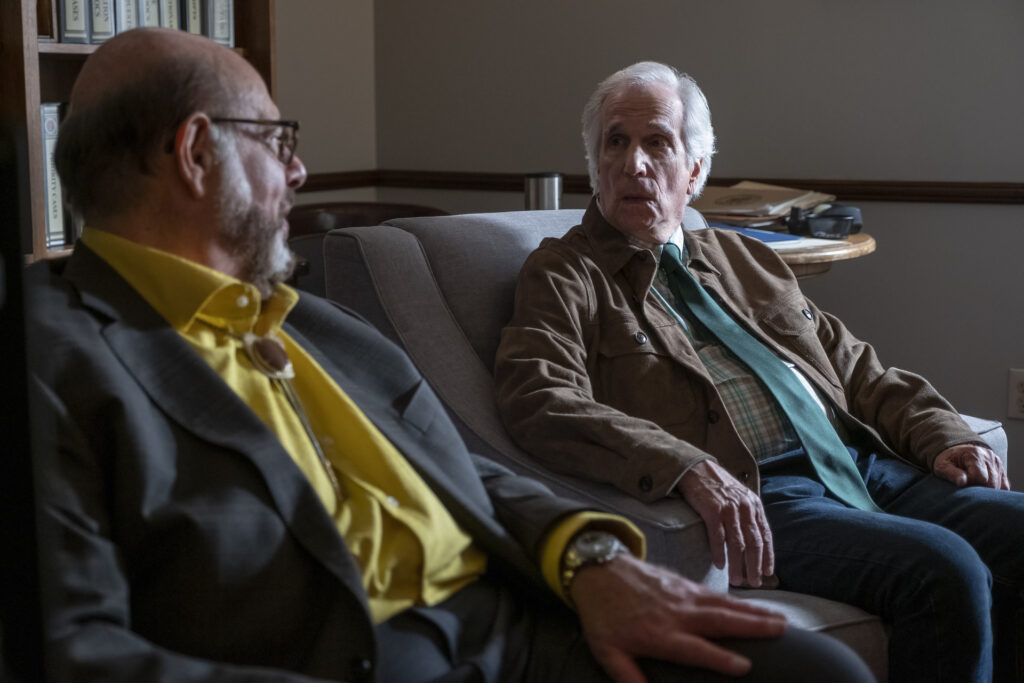 Fred Melamed as Tom Posorro and Henry Winkler as Gene Cousineau. Barry Season 4 Episode 3 Review “you're charming”. Photograph by Merrick Morton/HBO

