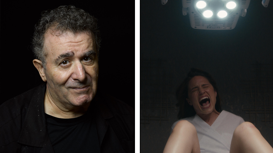 Photo Credit: (left) Headshot courtesy of actor Saul Rubinek / (right) 'Clock' film still courtesy of Hulu - Pictured actress Dianna Agron as Ella Patel