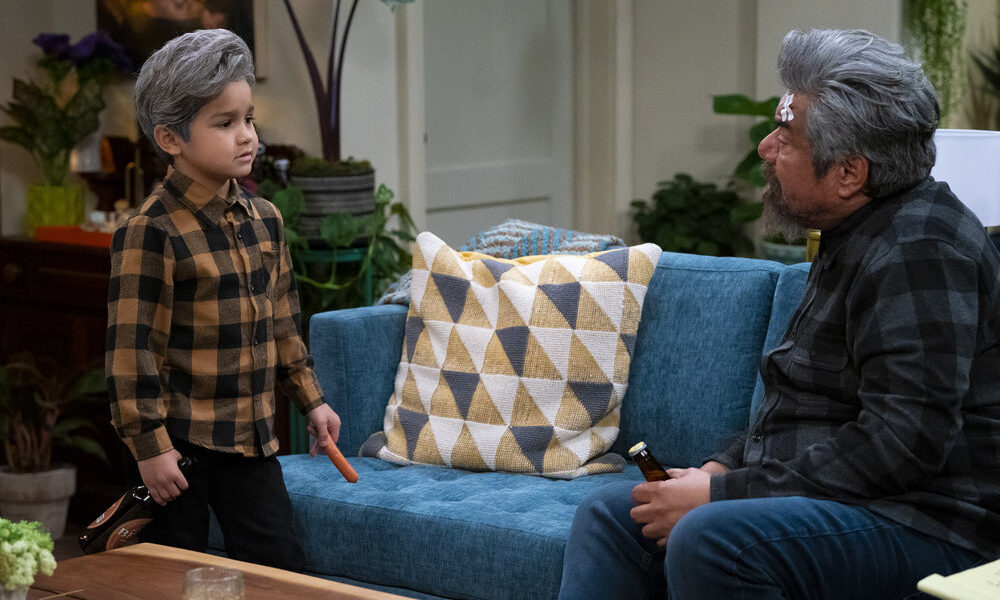 LOPEZ VS LOPEZ -- "Lopez vs Last Call" Episode 122 -- Pictured: (l-r) Brice Gonzalez as Chance, George Lopez as George -- (Photo by: Nicole Weingart/NBC)