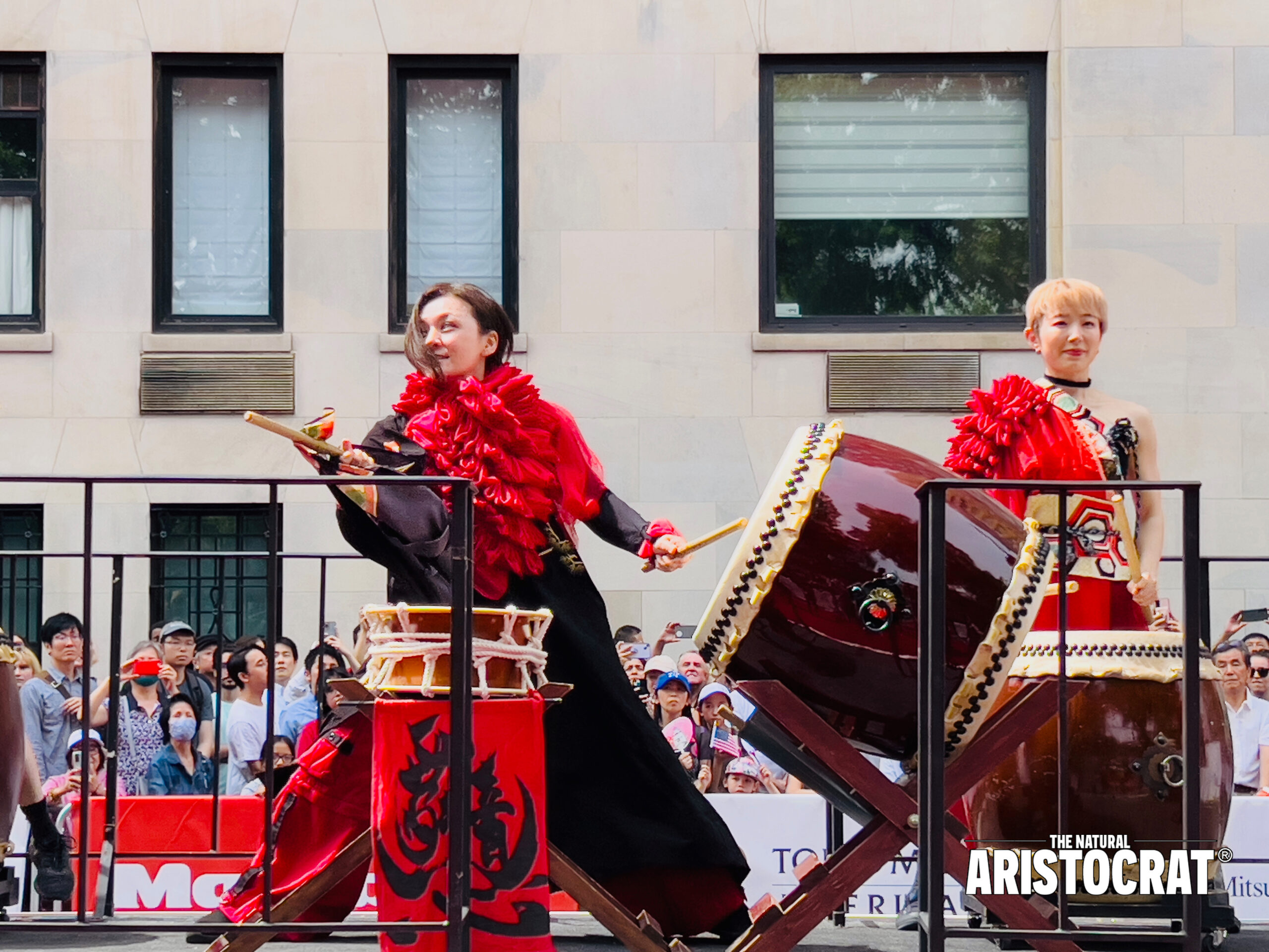 Cobu Executive Artistic Director Yako Miyamoto performs in Japan Parade 2023 in NYC. Photo Credit: Nir Regev - The Natural Aristocrat®