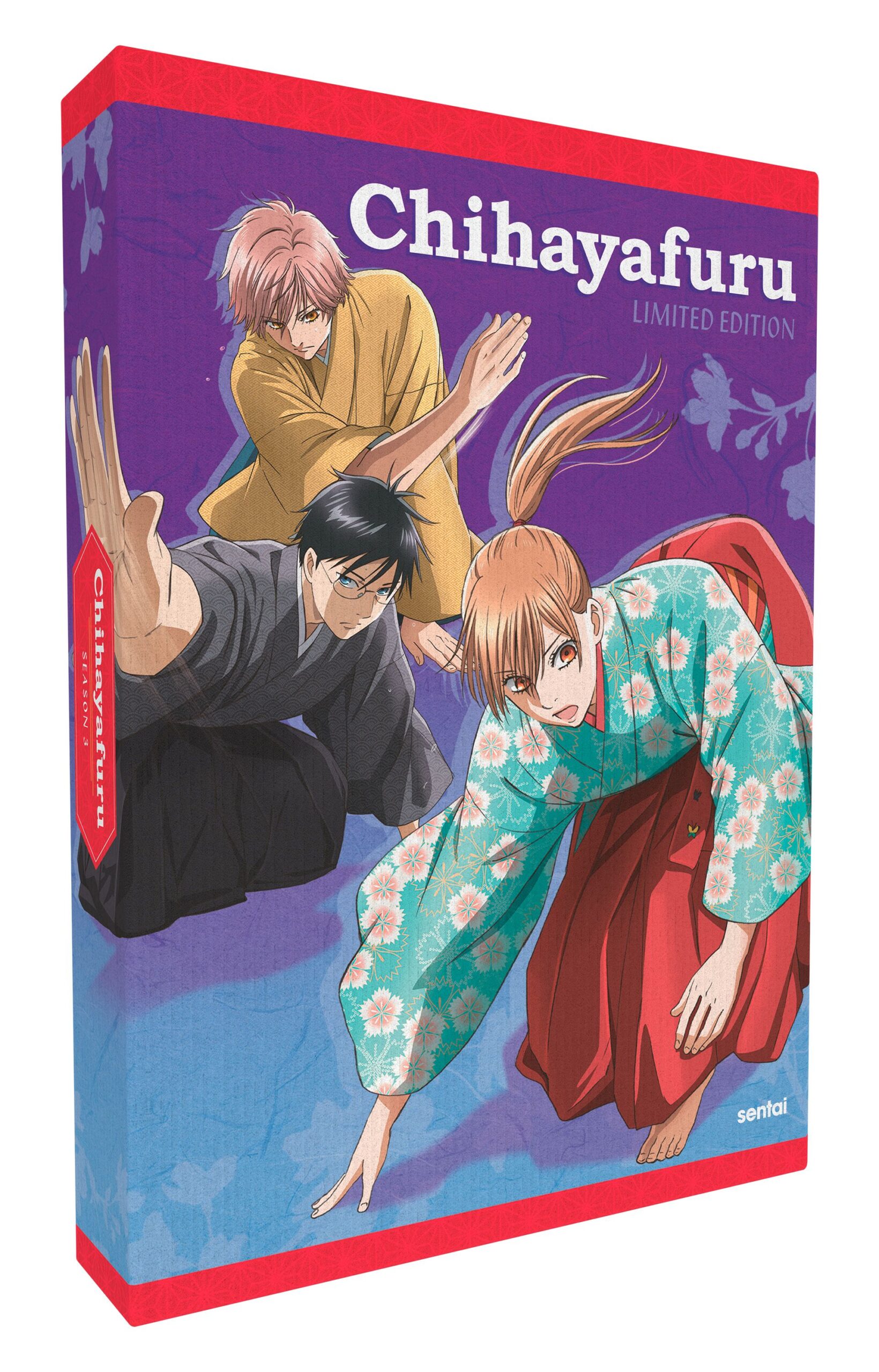 Chihayafuru Season 3 Blu-ray. Cover art provided by Sentai.