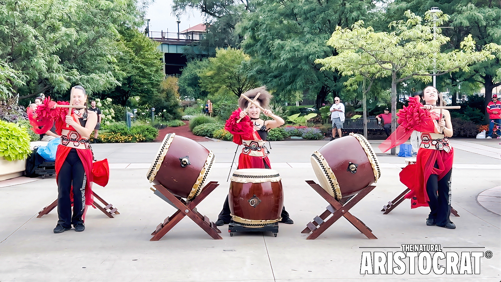 NYC Japanese Taiko drumming group COBU performers. Photo Credit: The Natural Aristocrat® - Nir Regev