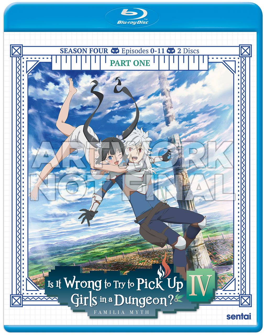 Is It Wrong To Try To Pick Up Girls In A Dungeon? Season 4 Part 1 Blu-ray. Cover art provided by Sentai Filmworks