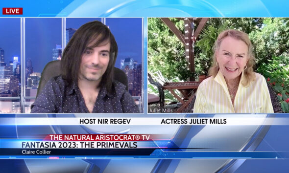 The Natural Aristocrat® TV Host Nir Regev and actress Juliet Mills. Photo Credit: Nir Regev - The Natural Aristocrat®