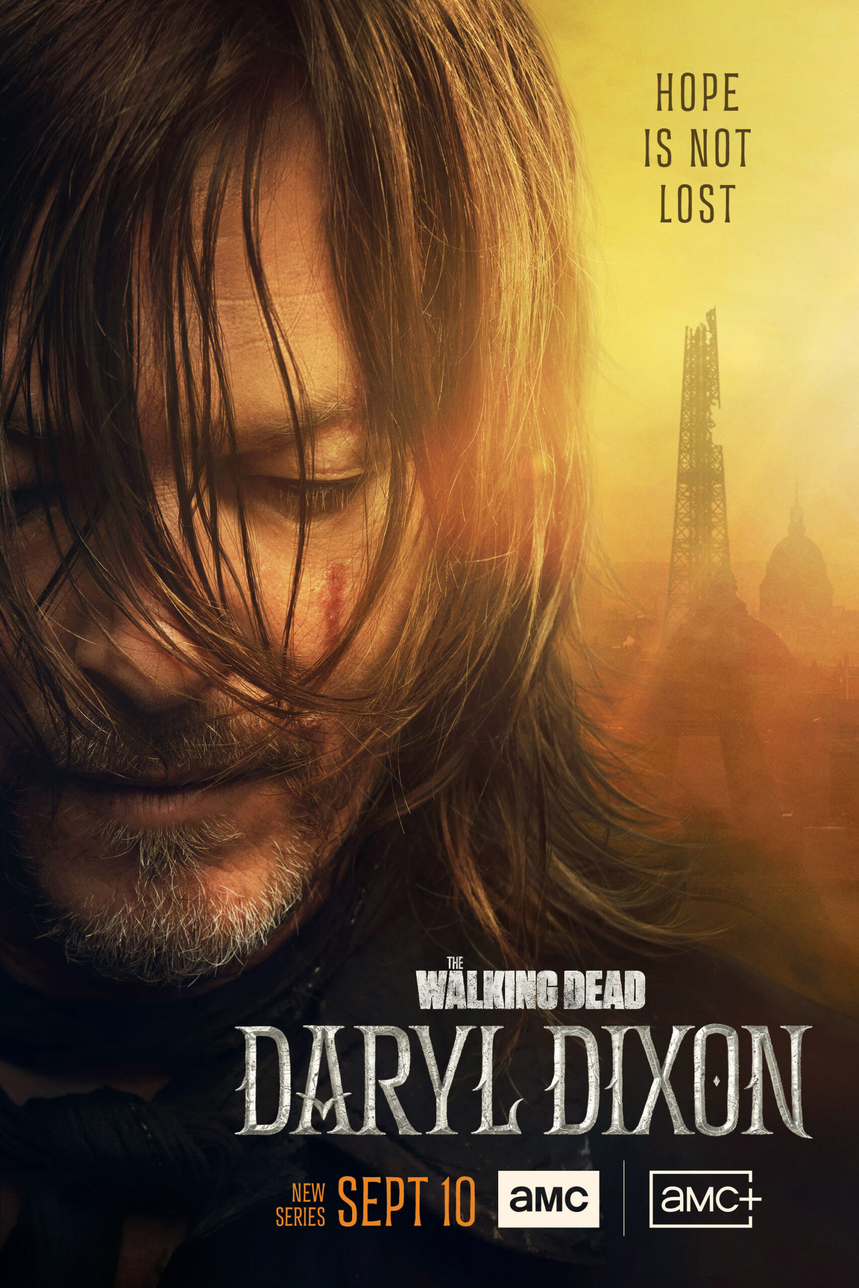 Key art for The Walking Dead: Daryl Dixon spinoff. Art provided by AMC Networks