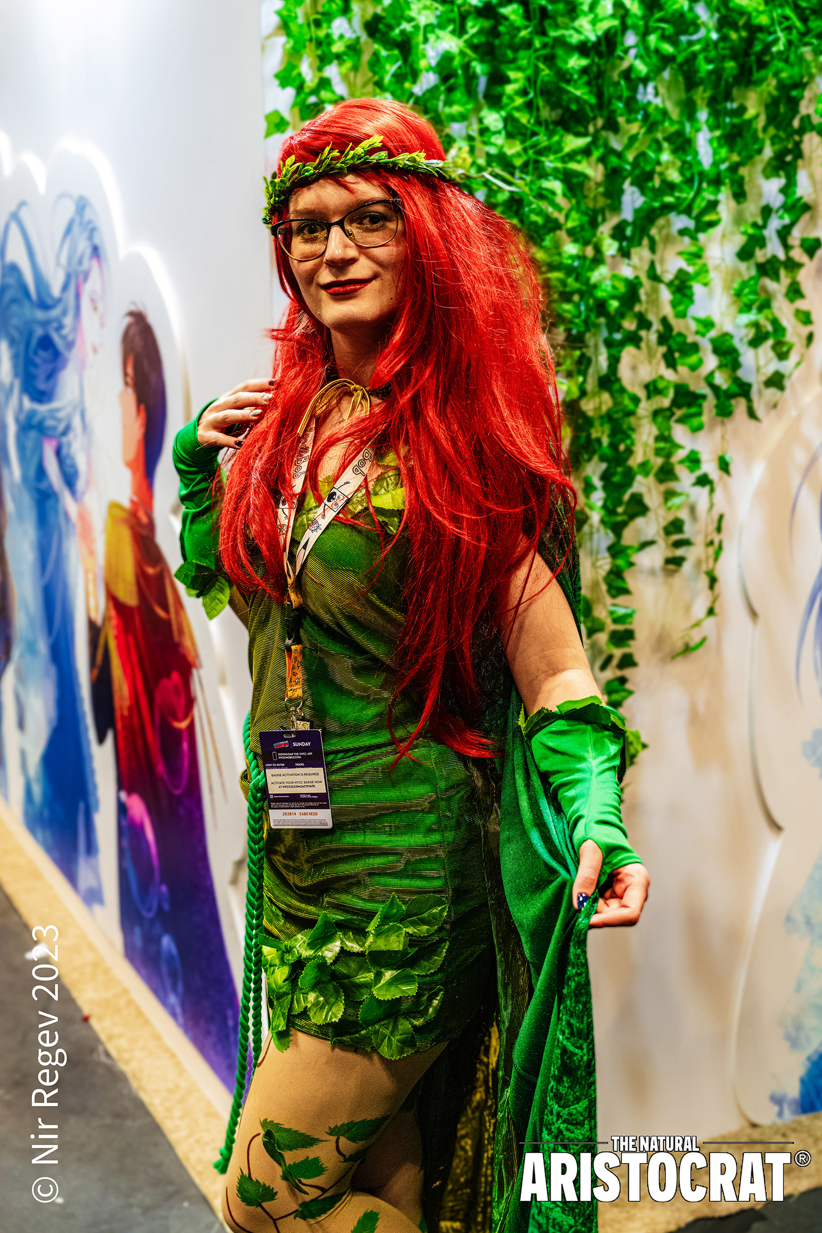 NYCC cosplayer Cassandra Wickowski as Batman's Poison Ivy at New York Comic Con 2023. Photo Credit: © Nir Regev 2023 - The Natural Aristocrat®
